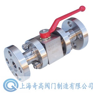 High pressure flange three way ball valve